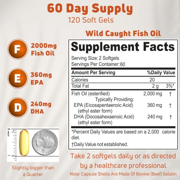 Etiqueta de Omega-3 y porciones