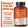 Frasco NUELATION Omega-3 Fish Oil 2000 mg con etiqueta