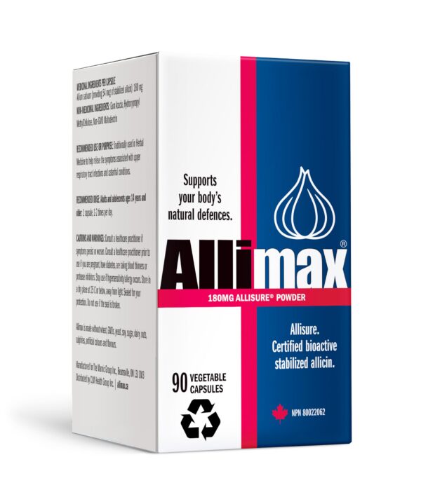 Version 1.0.0 Nuevo diseño empaque ALLIMAX cápsulas ajo 180mg