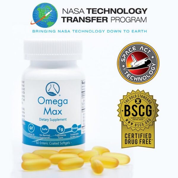 Etiqueta frontal de Nugevity Omega Max