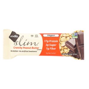 NuGo Slim barra con crema de cacahuate crujiente