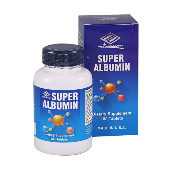 Etiqueta de Nuhealth Super Albumin
