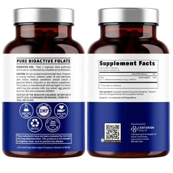 Etiqueta L-Methylfolate 5-MTHF activo