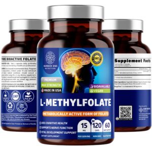 Number One Nutrition L-Methylfolate frasco 120 cápsulas