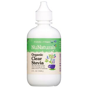 NuNaturals stevia extracto claro botella 4 oz plástico