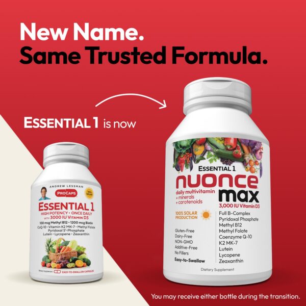 Etiqueta frontal nuonce max multivitamin
