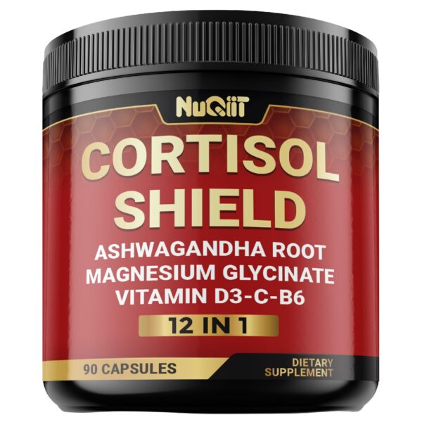 Version 1.0.0 Frasco de NUQIIT Cortisol Shield con cápsulas