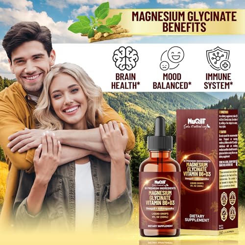 Version 1.0.0 Frasco de gotas de magnesio glicinato NUQIIT
