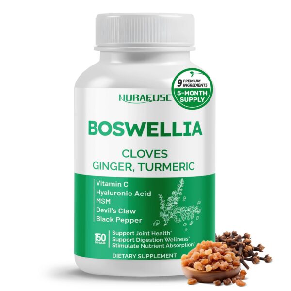 Frasco suplemento Boswellia NuraFuse 150 cápsulas