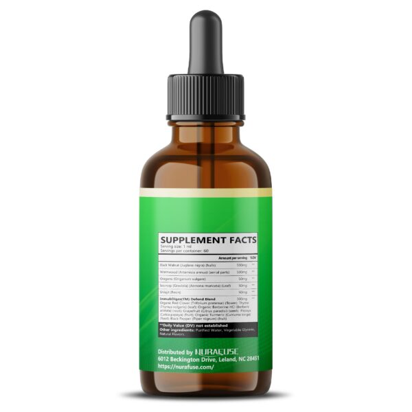 Version 1.0.0 NURAFUSE gotas líquidas ajenjo vista lateral frasco