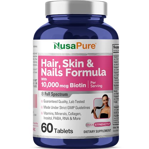 NusaPure biotina 10000 mcg cabello, piel, uñas