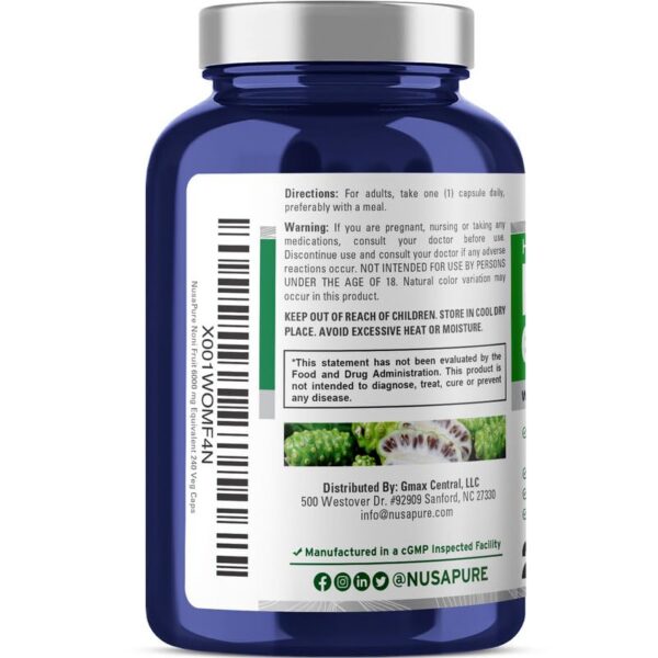 NusaPure cápsulas de fruta de Noni natural alta calidad