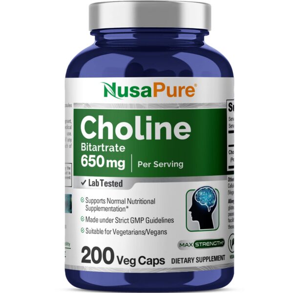 Etiqueta de NusaPure choline bitartrate