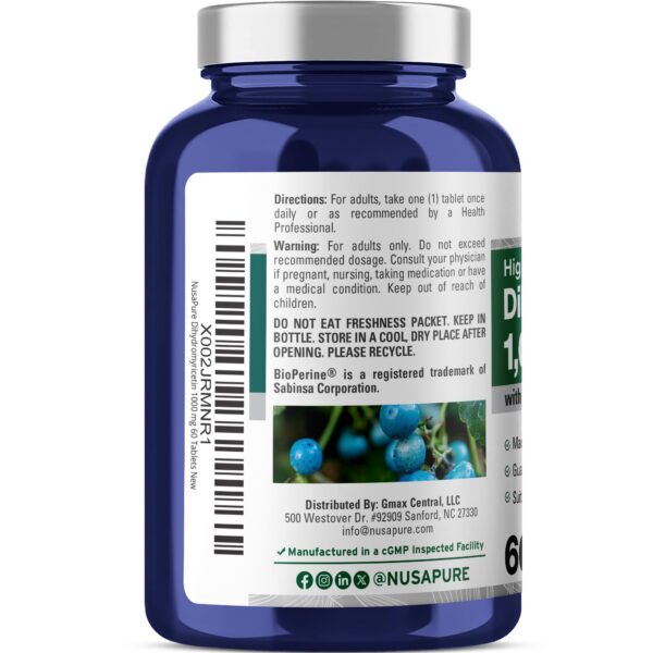 Etiqueta de información del producto DHM