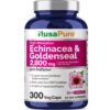 NusaPure Echinacea Goldenseal suplemento en cápsulas vegetales