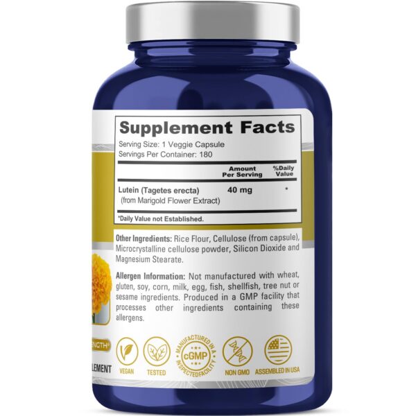 Etiqueta frontal NusaPure Luteina