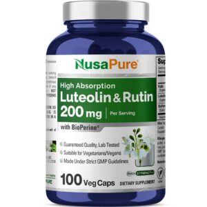 Frasco de NusaPure Luteolin Complex con Rutin 200 mg