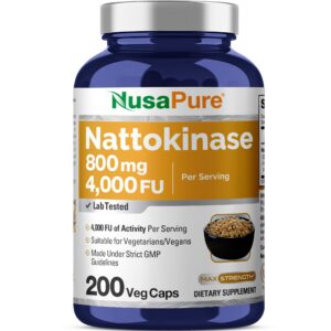Version 1.0.0 Etiqueta frontal de NusaPure Nattokinase