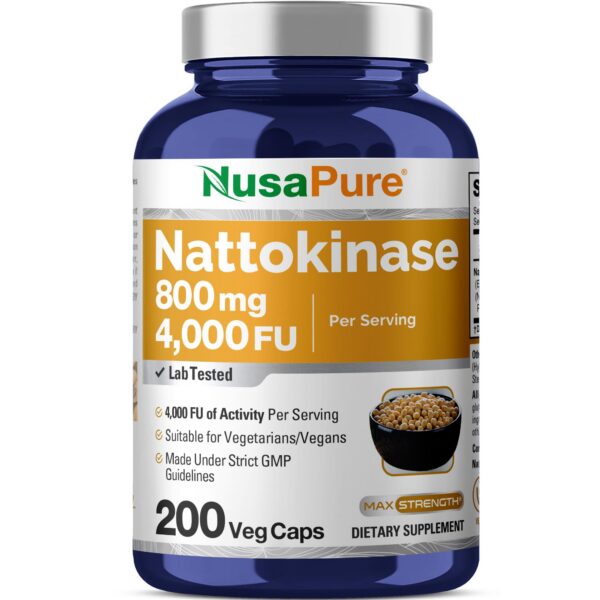 Etiqueta frontal de NusaPure Nattokinase