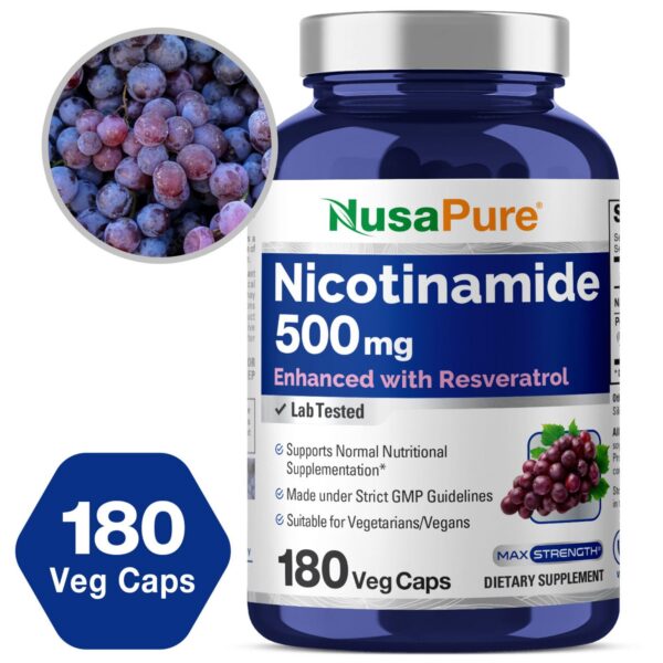 Cápsulas vegetales NusaPure Nicotinamida