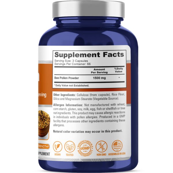 Etiqueta del Polen de abeja de NusaPure