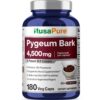 Envase de NusaPure Pygeum corteza extracto 450 mg 180 cápsulas vegetales