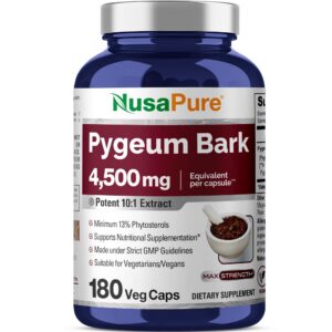 Version 1.0.0 Envase de NusaPure Pygeum corteza extracto 450 mg 180 cápsulas vegetales