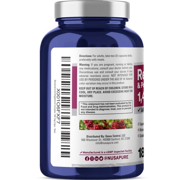 Cápsulas vegetarianas de Resveratrol