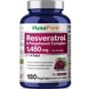 Frasco frontal de NusaPure Resveratrol y Polifenoles
