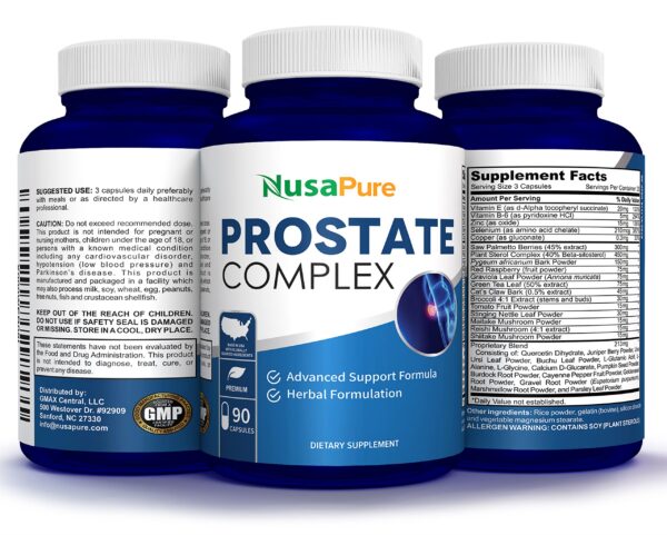 NusaPure Saw Palmetto suplemento complejo caja frontal