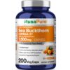 Frente de la botella NusaPure Sea Buckthorn Omega-7