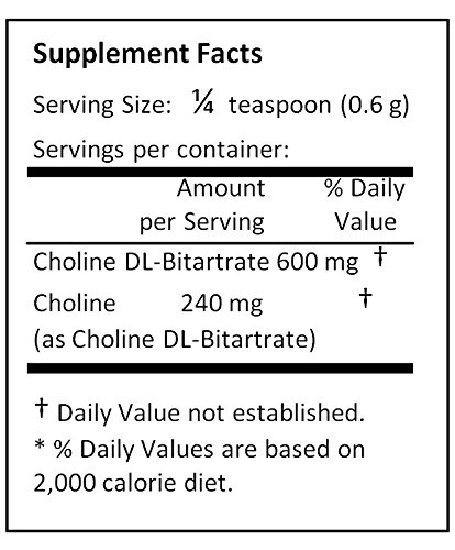 Empaque NuSci Bitartrato Colina DL polvo