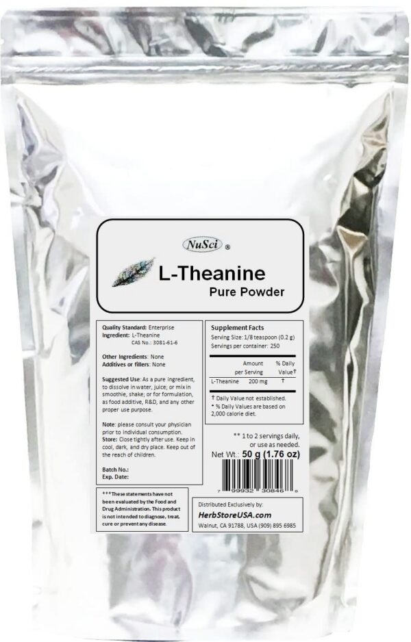 Vista del producto L-Theanine en estantería