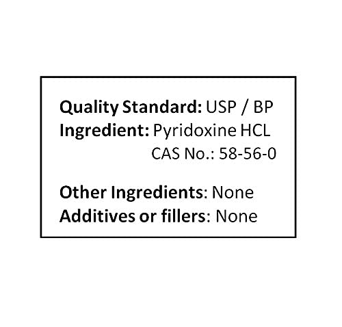 Frasco NuSci piridoxina HCl B6 detalle de etiqueta