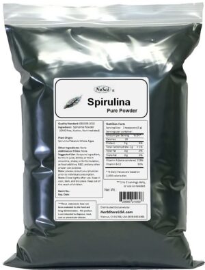 Polvo de espirulina NuSci puro natural 500 gramos superalimento