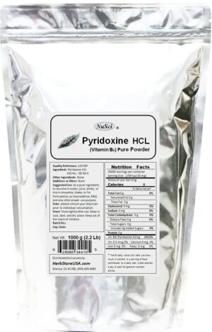 NuSci Pyridoxine HCl polvo blanco 1000 g