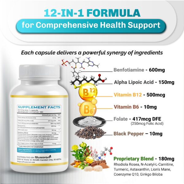 Cápsulas de Ultra Benfotiamine