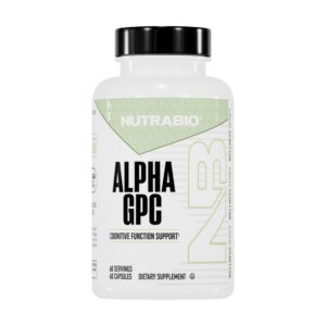Frente de NutraBio Alpha GPC cápsulas 300 mg 60 vegetales