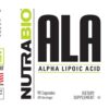 Cápsulas vegetales Alpha Lipoic Acid NutraBio