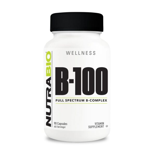 NutraBio B-100 complejo de vitaminas b 90 cápsulas vegetales