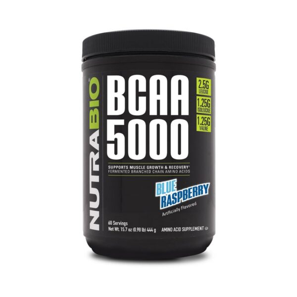 Version 1.0.0 NutraBio BCAA 5000 polvo frente