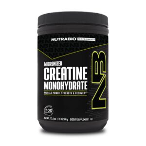 Version 1.0.0 Frente de NutraBio Pure Creatine Monohydrate en polvo