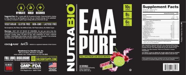 Interior frasco NutraBio EAA Pure