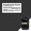 Etiqueta frontal de NutraBio L-Glutamina en polvo
