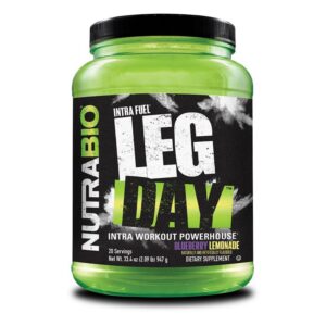 Version 1.0.0 Frente de NutraBio Leg Day Intra Powder
