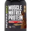 Frente del envase NutraBio Muscle Matrix chocolate holandés