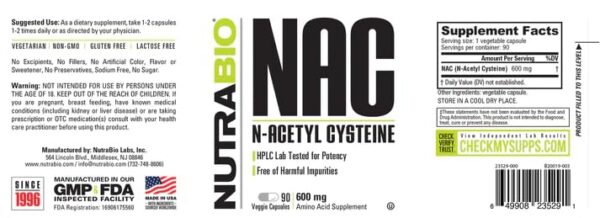 Version 1.0.0 Etiqueta frontal NAC NutraBio