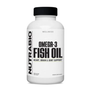 NutraBio Omega 3 Fish Oil bottle front label