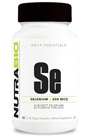 NutraBio selenio etiqueta frontal