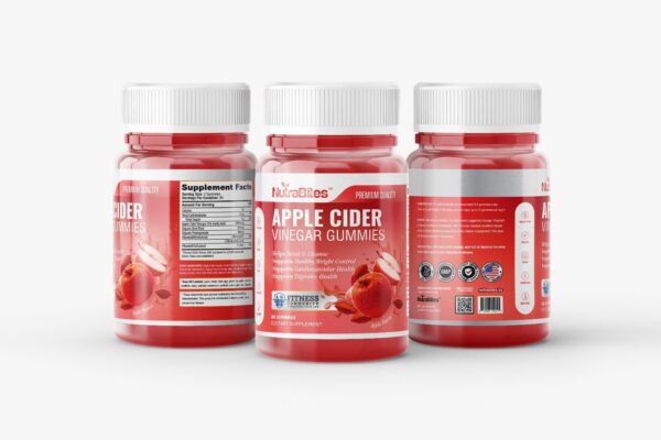 Etiqueta de ingredientes de gominolas NutraBites